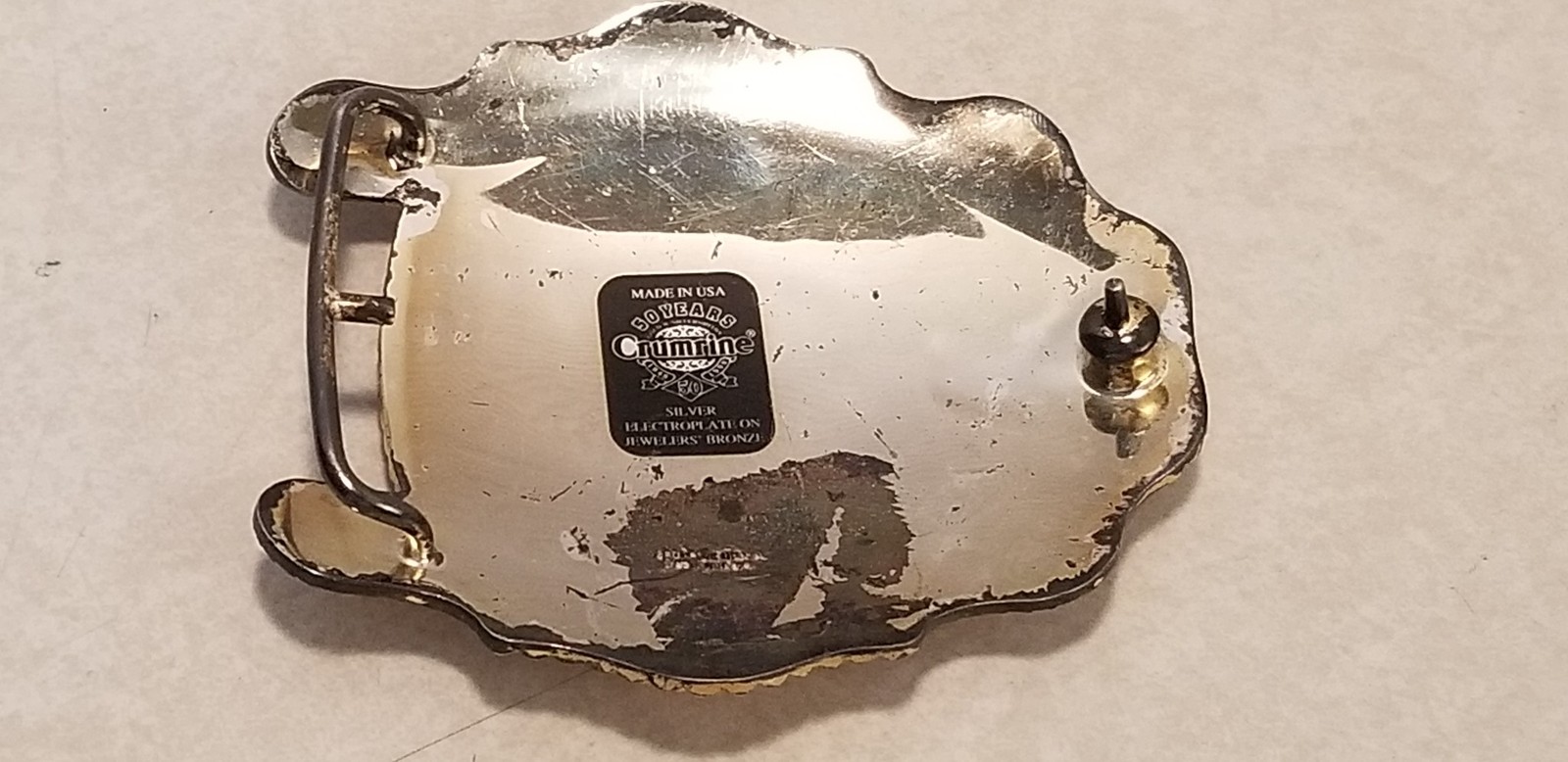 Vintage Crumrine Whidbey Western Games 2000 O-Mok-See Reserve Champion Buckle A1
