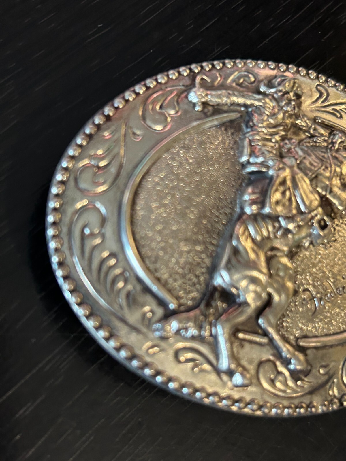 Vintage Collectible Bronco Buster Remington Art Museum Metal Belt Buckle