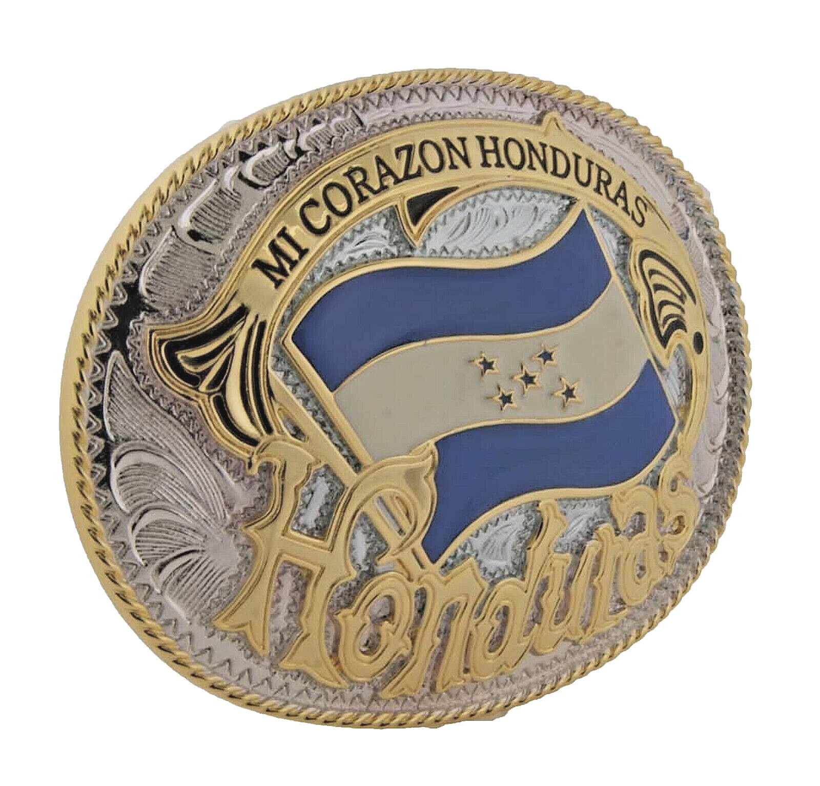 Honduras Flag Belt Buckle Hondurans Country National Father Mother Day Gift OVAL