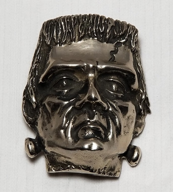 Frankenstein Monster Belt Buckle Boris Karloff Vintage Horror Movie Collectible