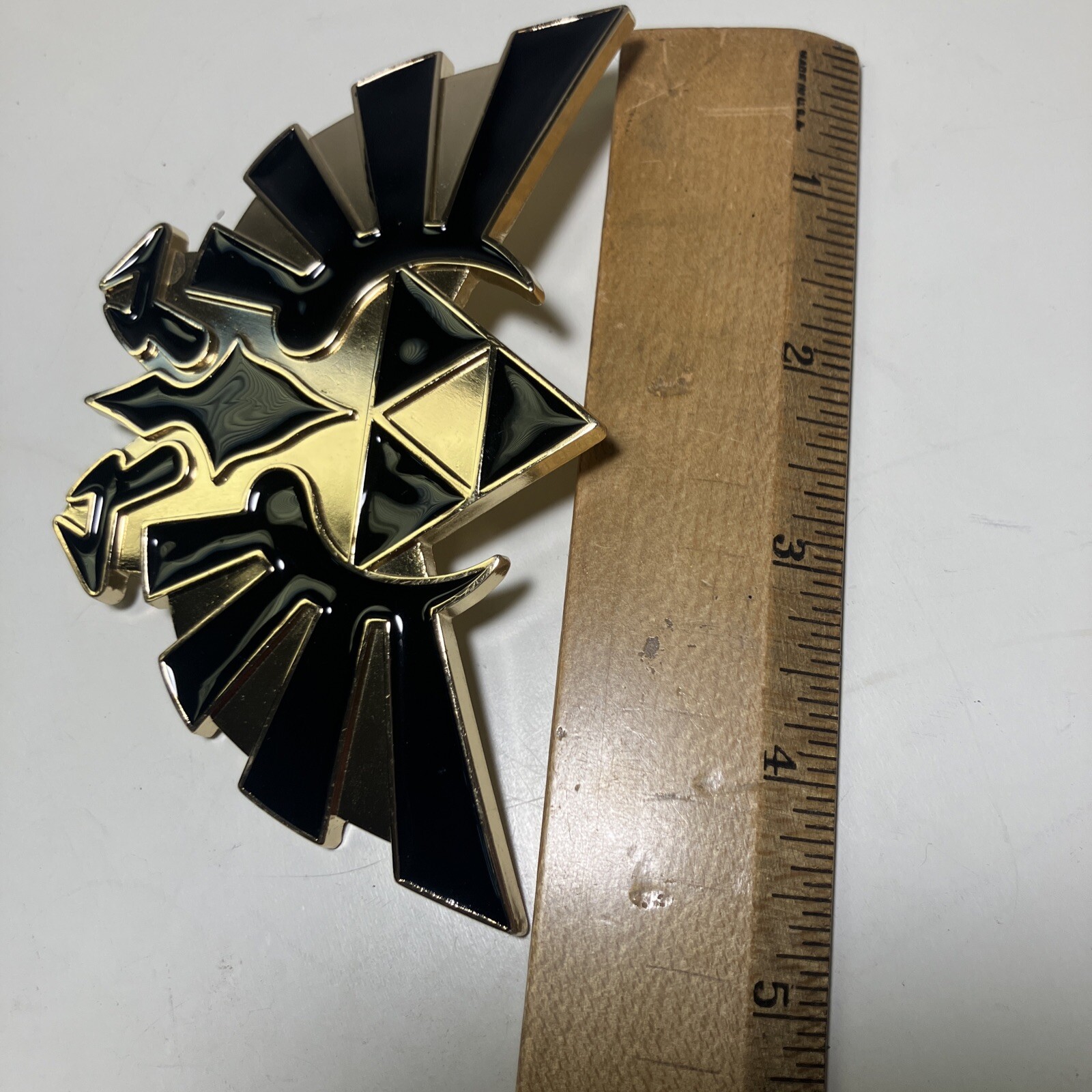 Nintendo Buckle The Legend Of Zelda Black and Gold Triforce Belt 4.75 x 2.75”