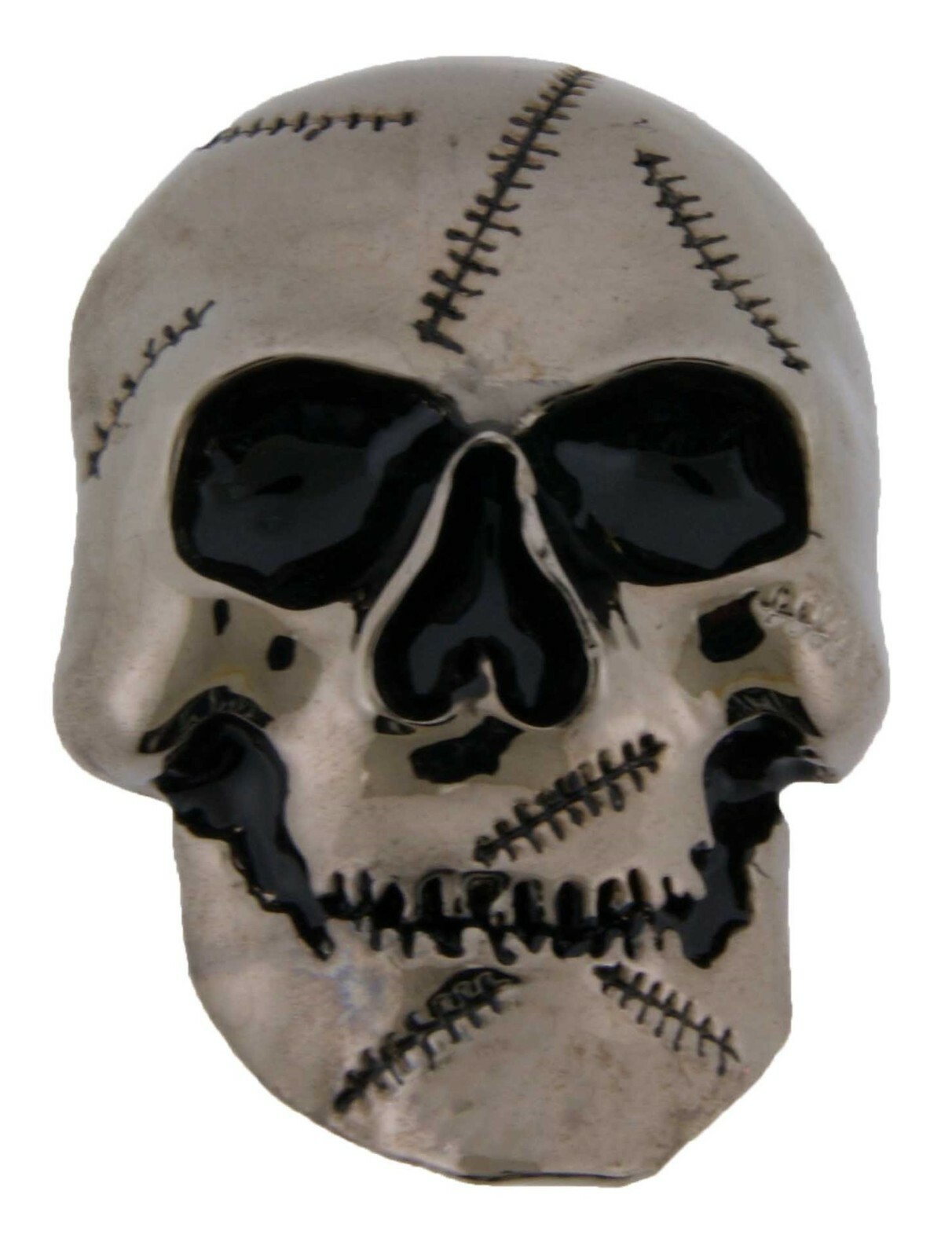 Skull Belt Buckle Pirate Crossbones Silver Metal Fashion Costume Halloween Mens