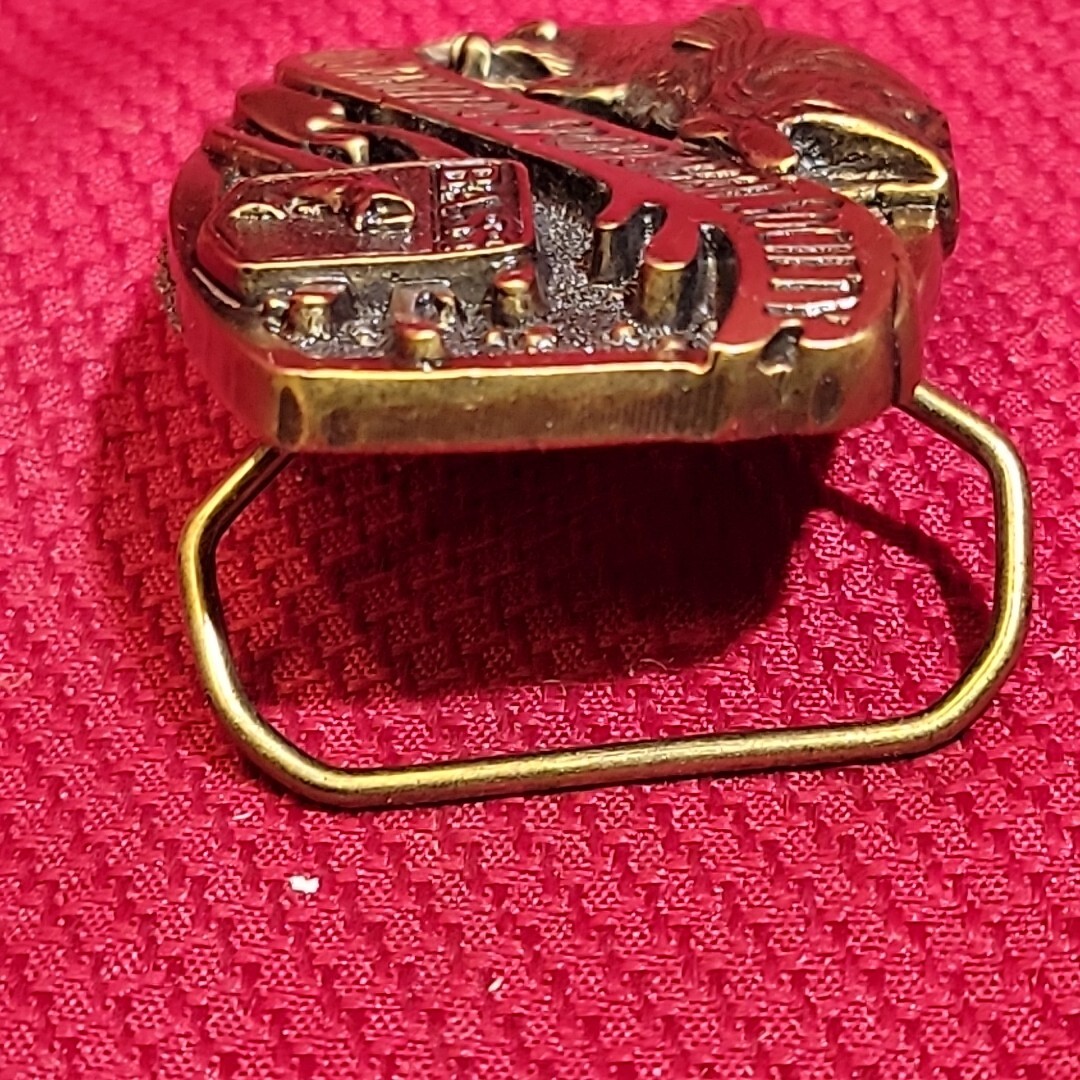 3&Prime; BELT BUCKLE Bass Anglers Sportsman Society VINTAGE B.A.S.S. Brass metal Fish