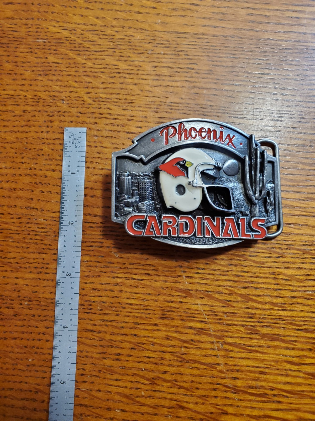 Phoenix Cardinals Vintage Belt Buckle 1980&rsquo;s NFL Football Team 1986 Season