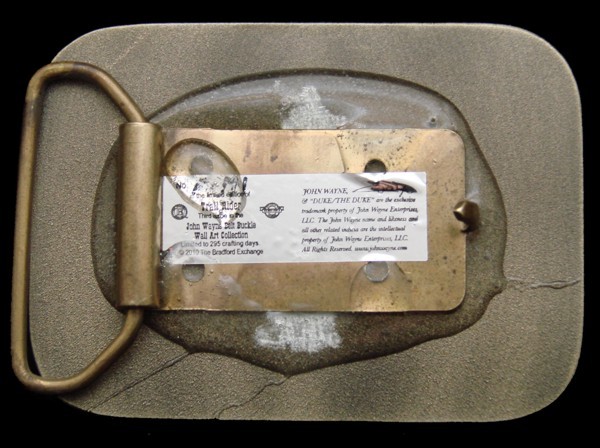QK28180 *NOS* 2010 BRADFORD EXCHANGE **JOHN WAYNE – TRAIL BLAZER** BUCKLE
