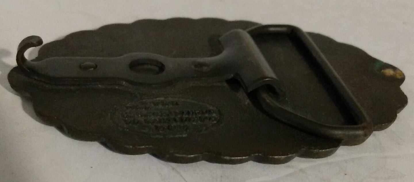 Vintage Chevrolet Salutes America BELT BUCKLE USA Bicentennial Olympics 1970&rsquo;s