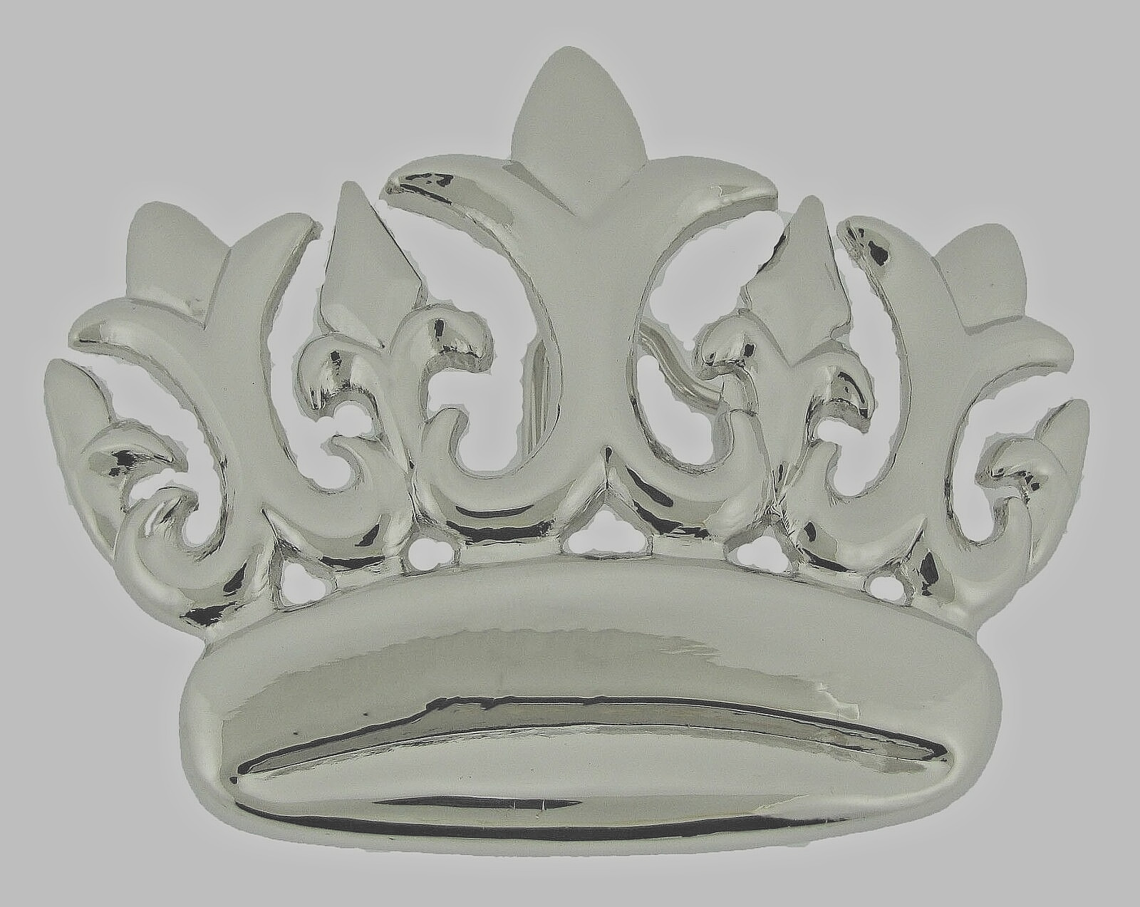 Crown Belt Buckles New Men Women Silver Chrome Metal Western Cowgirl western
