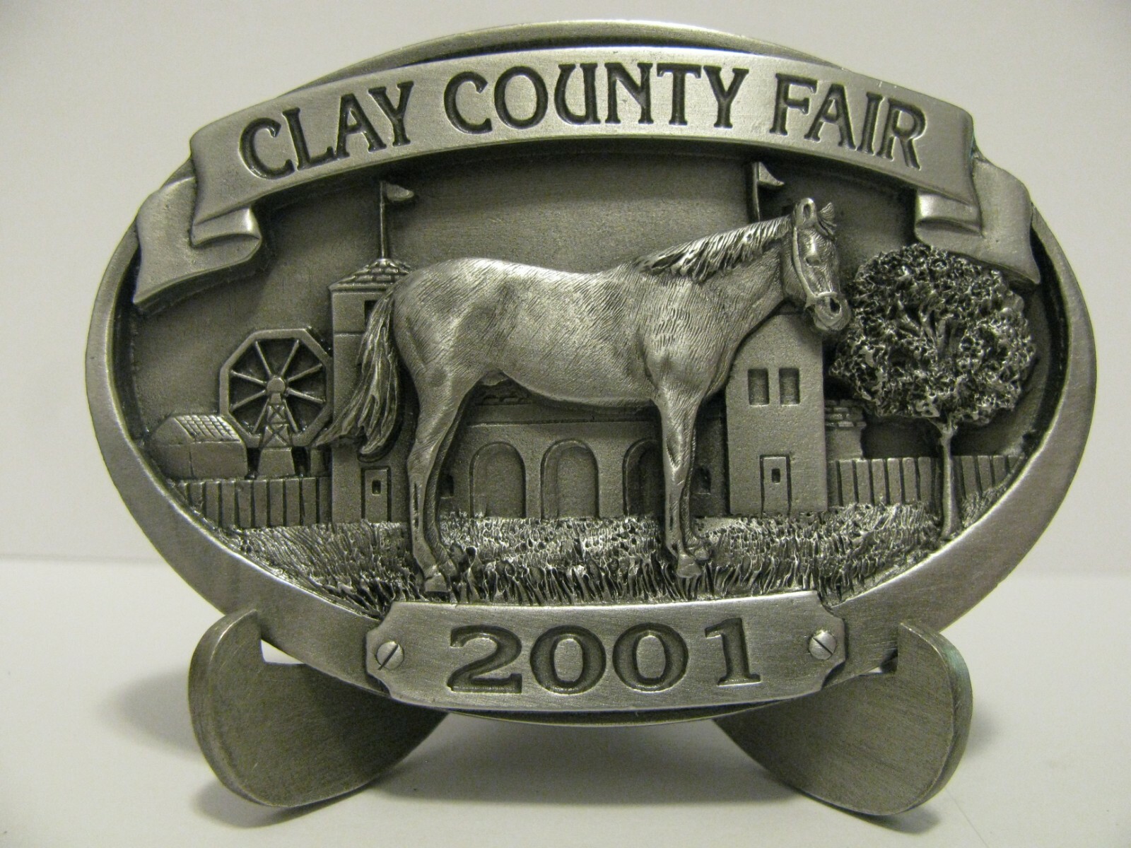 2001 Clay County Fair Spencer Iowa Horse Show Collectors Belt Buckle Limited Ed