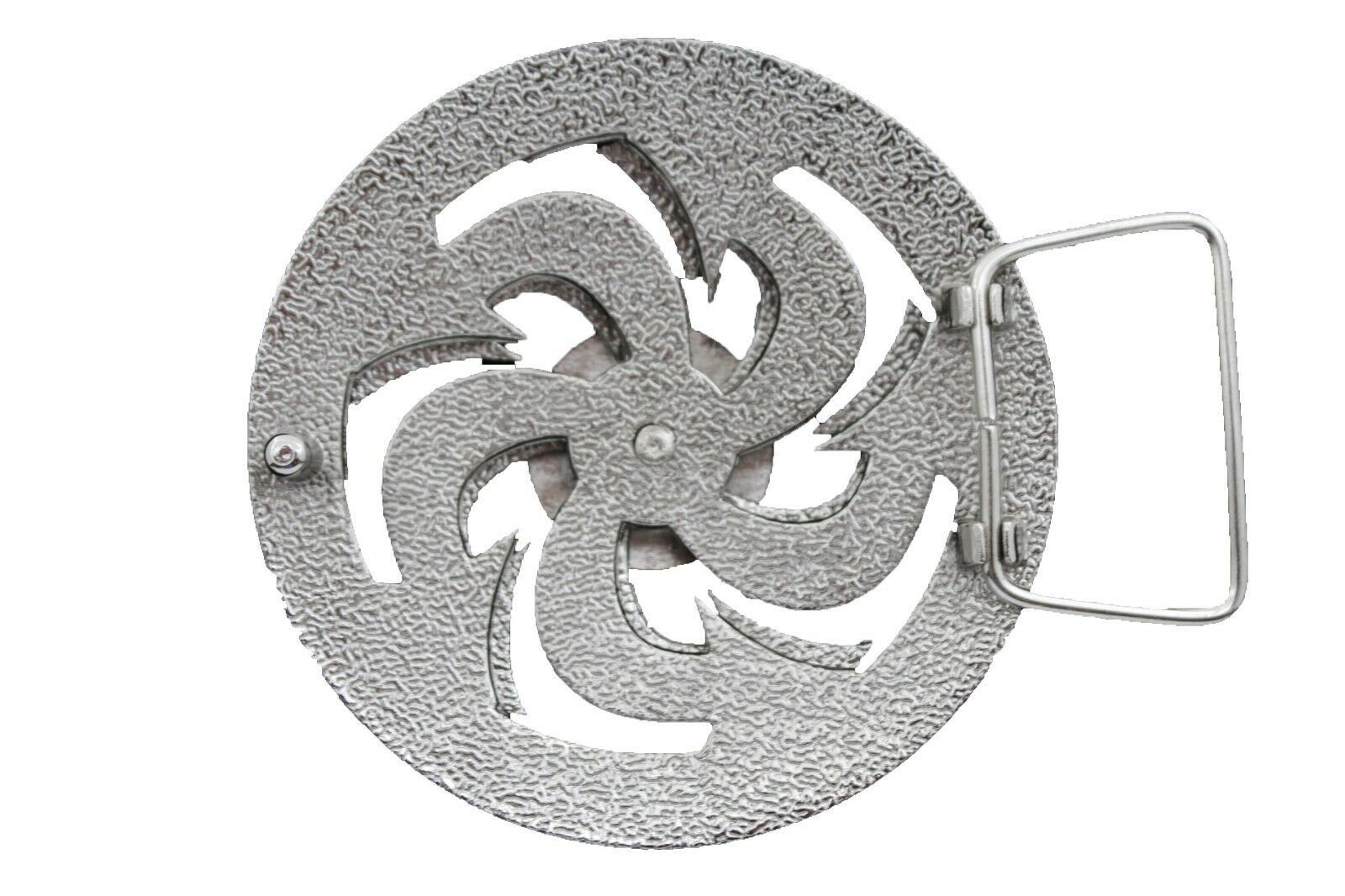 Fashion Spain Flag Belt Buckle Silver Toned Round Shape Spinner Unisex New
