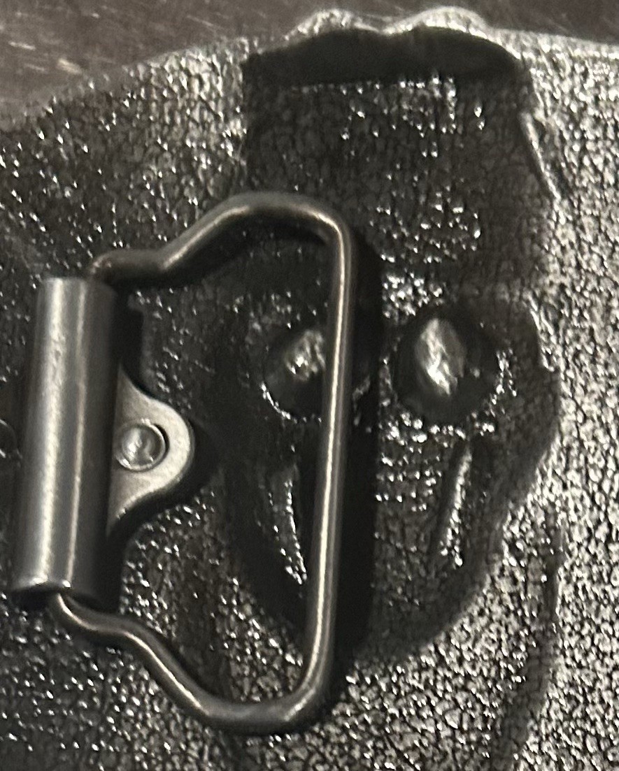 New Western Skull W Hat & Crossed Rifles Metal Onyx Black Enamel Belt Buckle