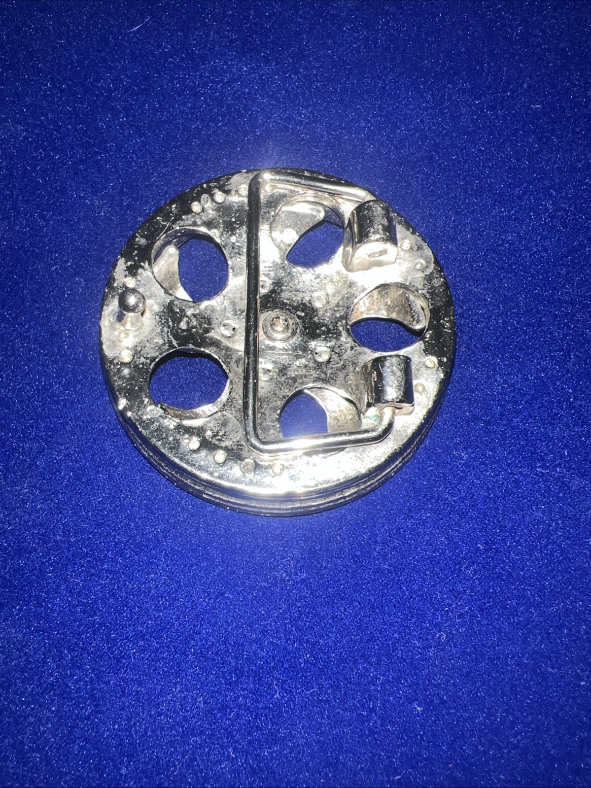 Spinning Rim/ Wheel Chrome Belt Buckle