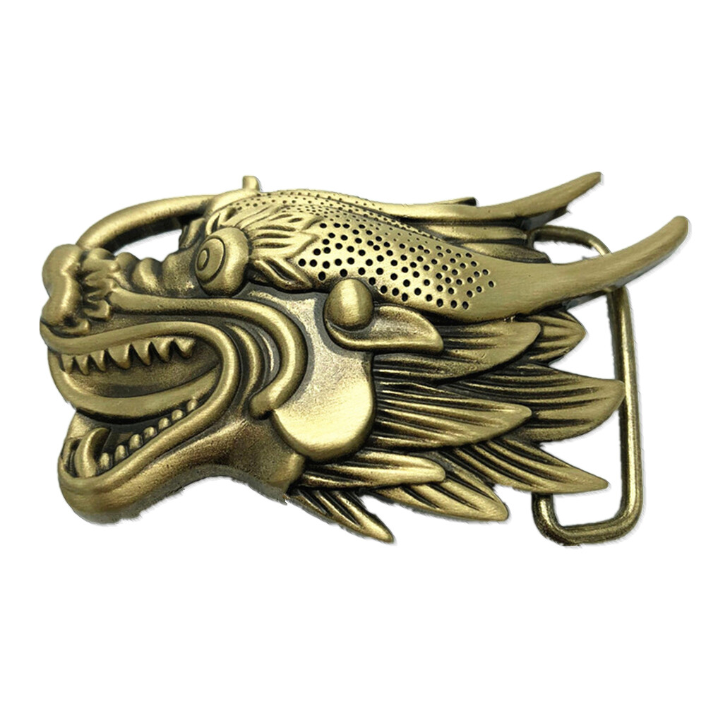 Dragon`s Head Mens Belt Buckle Western Cowboy Vintage Style