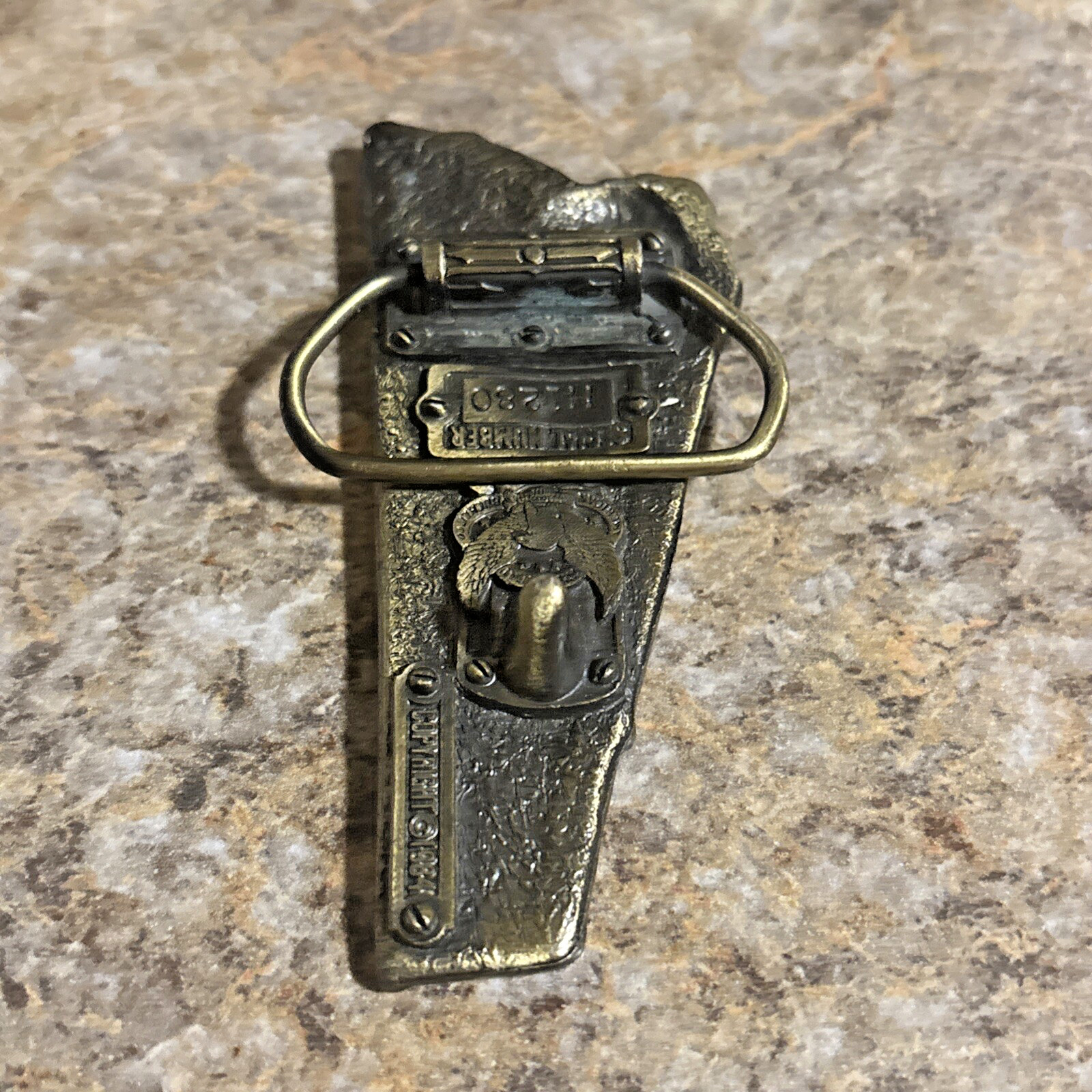 1984 SOUTHERN PACIFIC Train Brass Belt Buckle