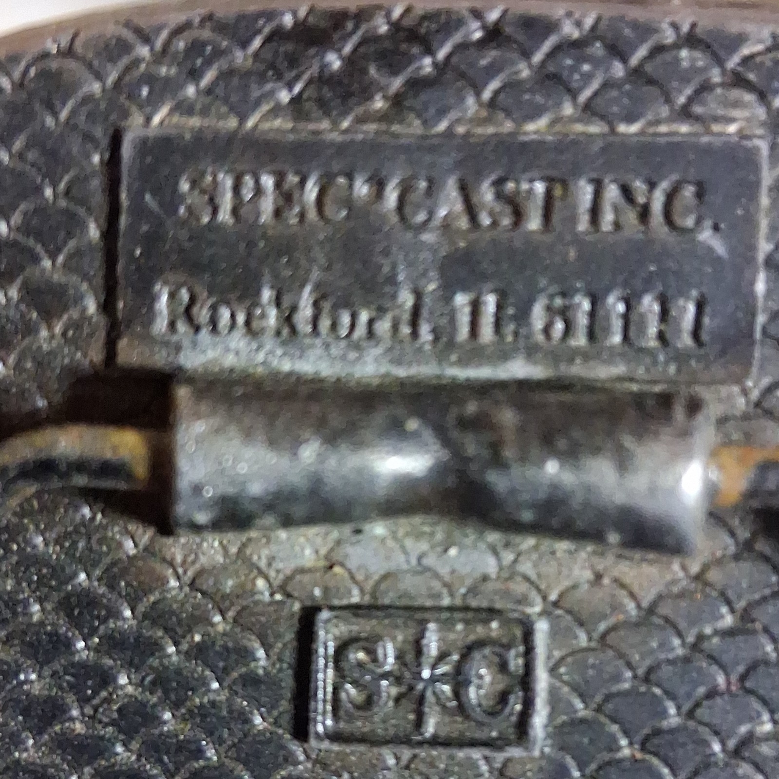Spec Cast Inc. Silver Metal Western Occupational Belt Buckle 1.5in Logo Accent