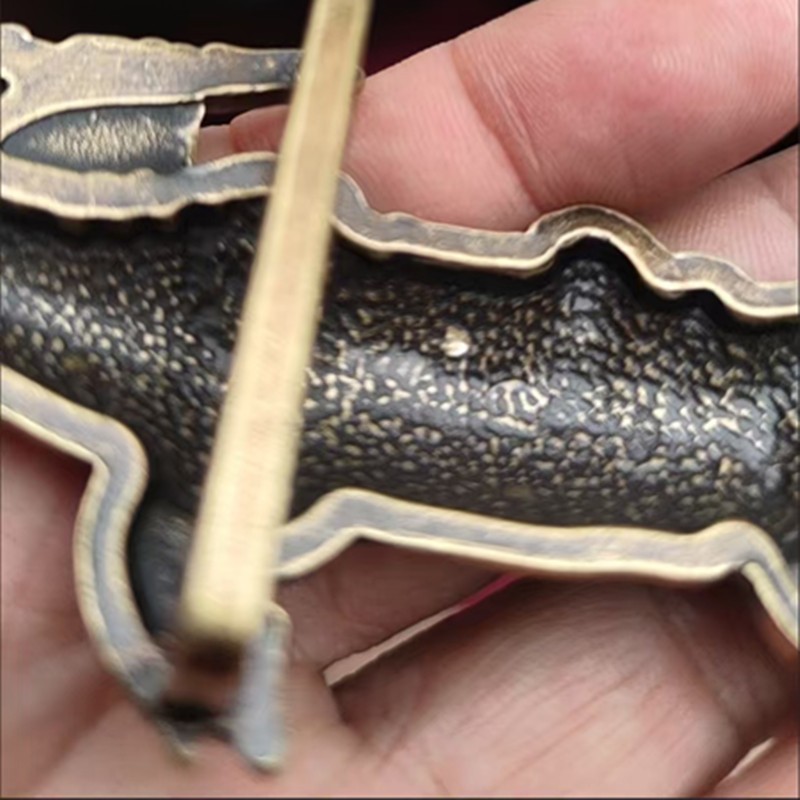 Men&rsquo;s Youth Fashion Belt Buckle Crocodile Brass Inner Smooth Buckle Belt Head