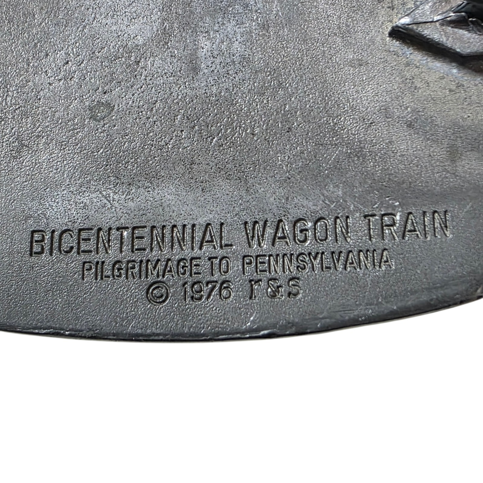 Vtg R&S Bicentennial Wagon Train Pilgrimage Pennsylvania Belt Buckle