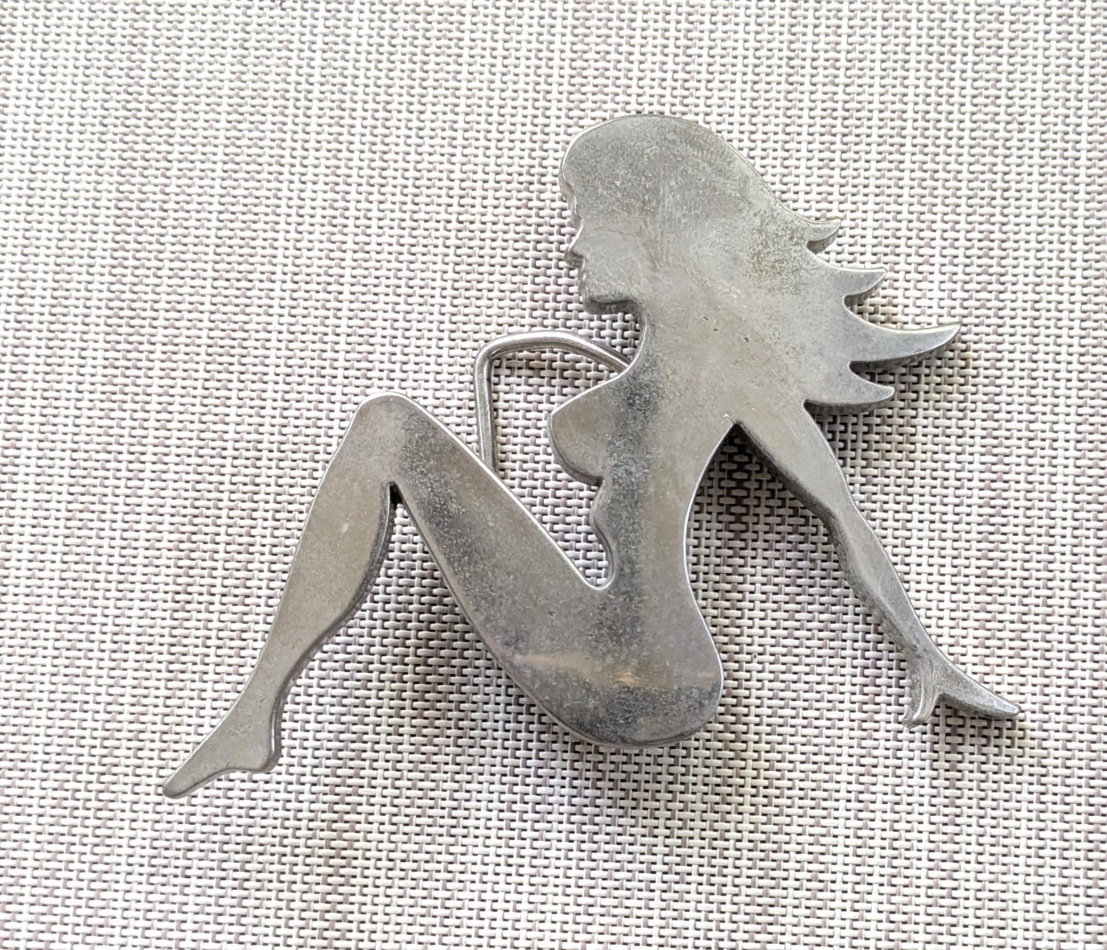 Sexy Trucker Mud Flap Girl Chrome Belt Buckle by Rock Rebel