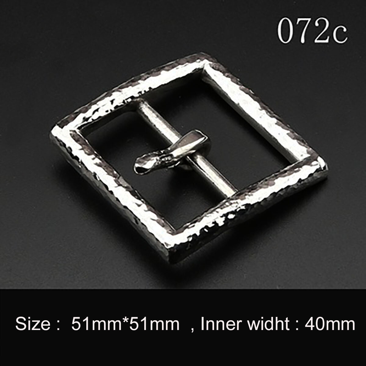 Hammered striation design stainless steel Belt Buckle for Men Women Leathercraft