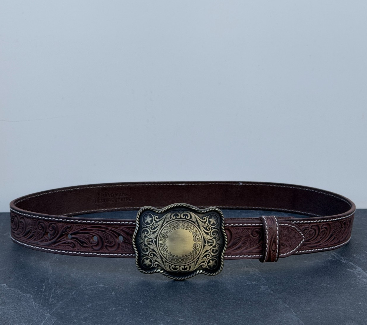 Belt Buckle Custom Personalized Monogrammed Western Buckle for Belts Wide 1.5&Prime;