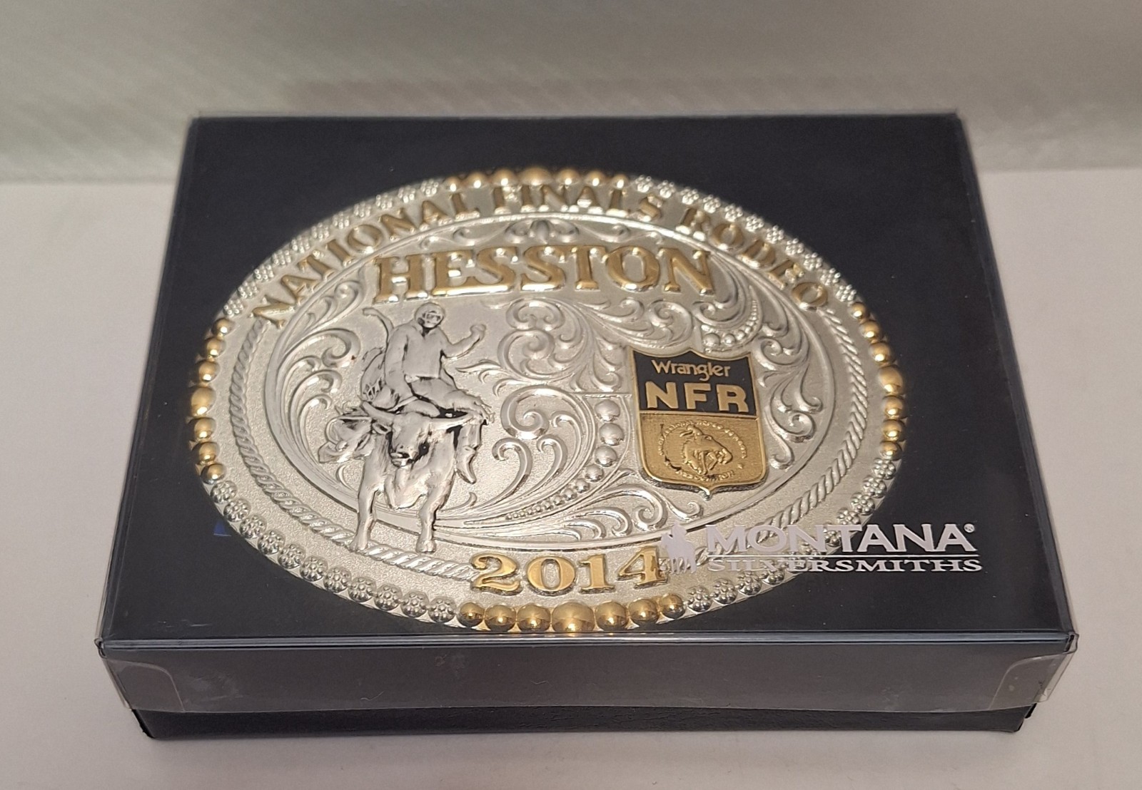 Montana Silversmiths Wrangler NFR Hesston 2014 Belt Buckle Limited Collectors