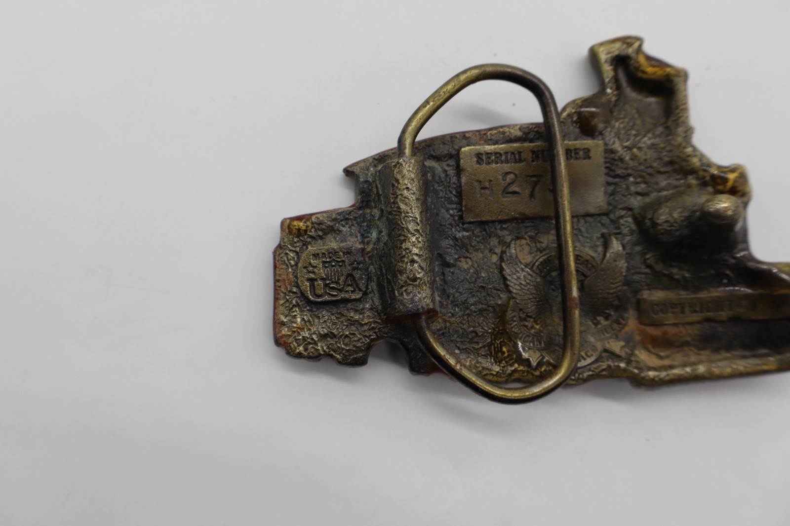 Vintage 1981 American Buckle Co. Train Engine #165 Belt Buckle Made in USA