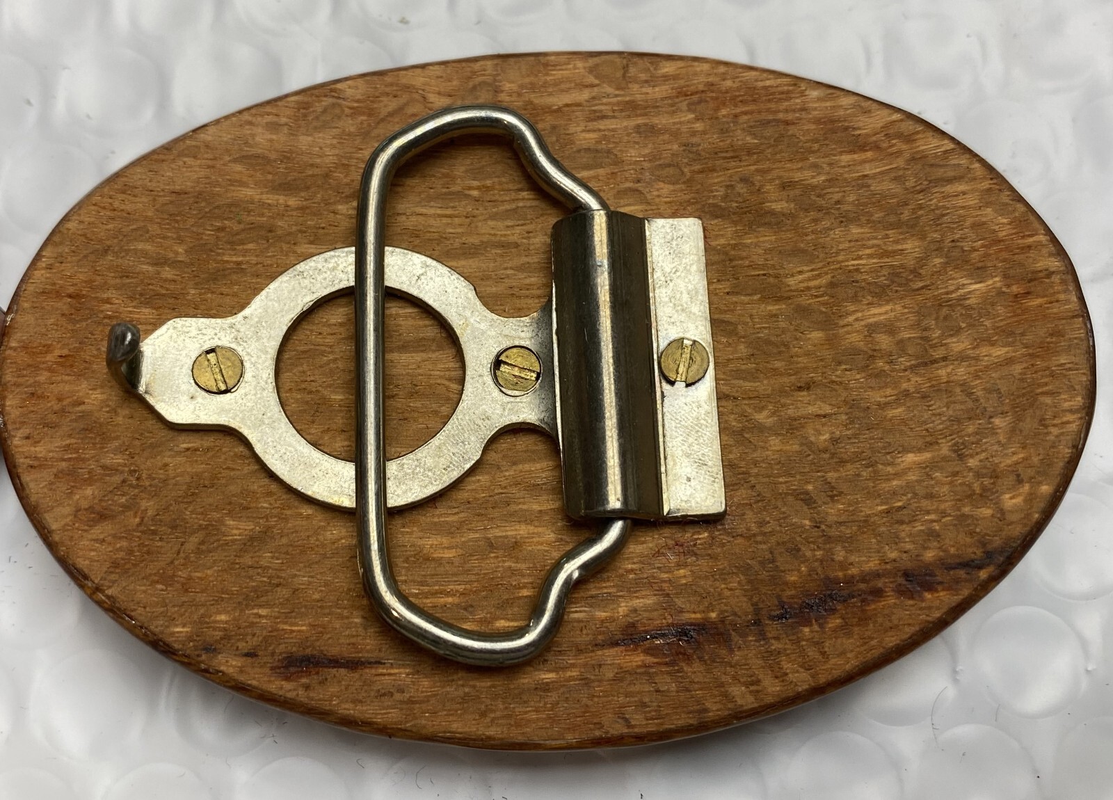 Shelby Cobra Ford Belt Buckle Unused Wood and Emblem