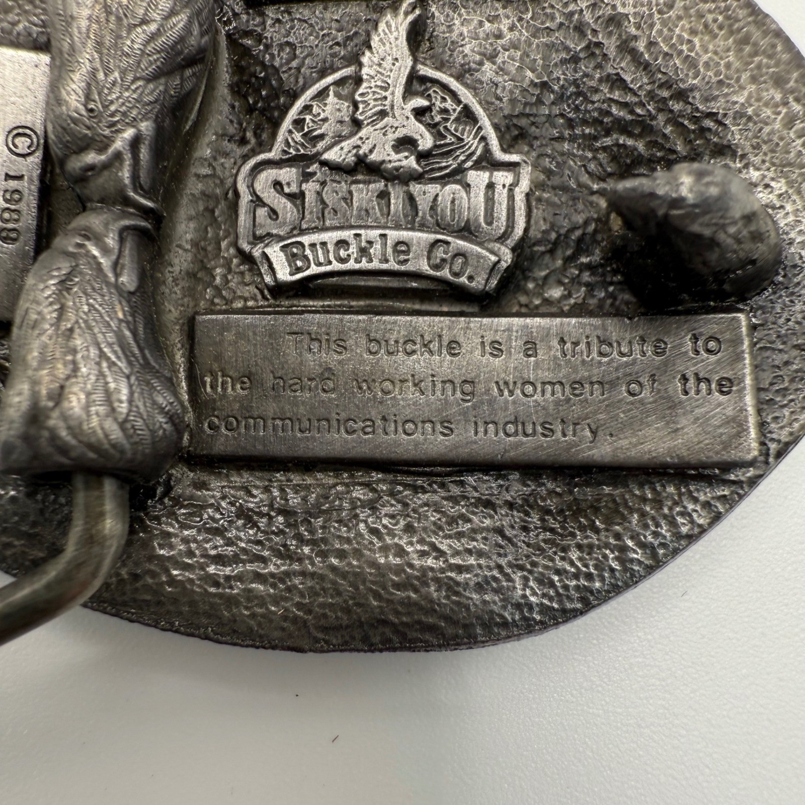 Vintage 1989 Siskiyou Buckle Co Tribute to Women Communications Industry USA