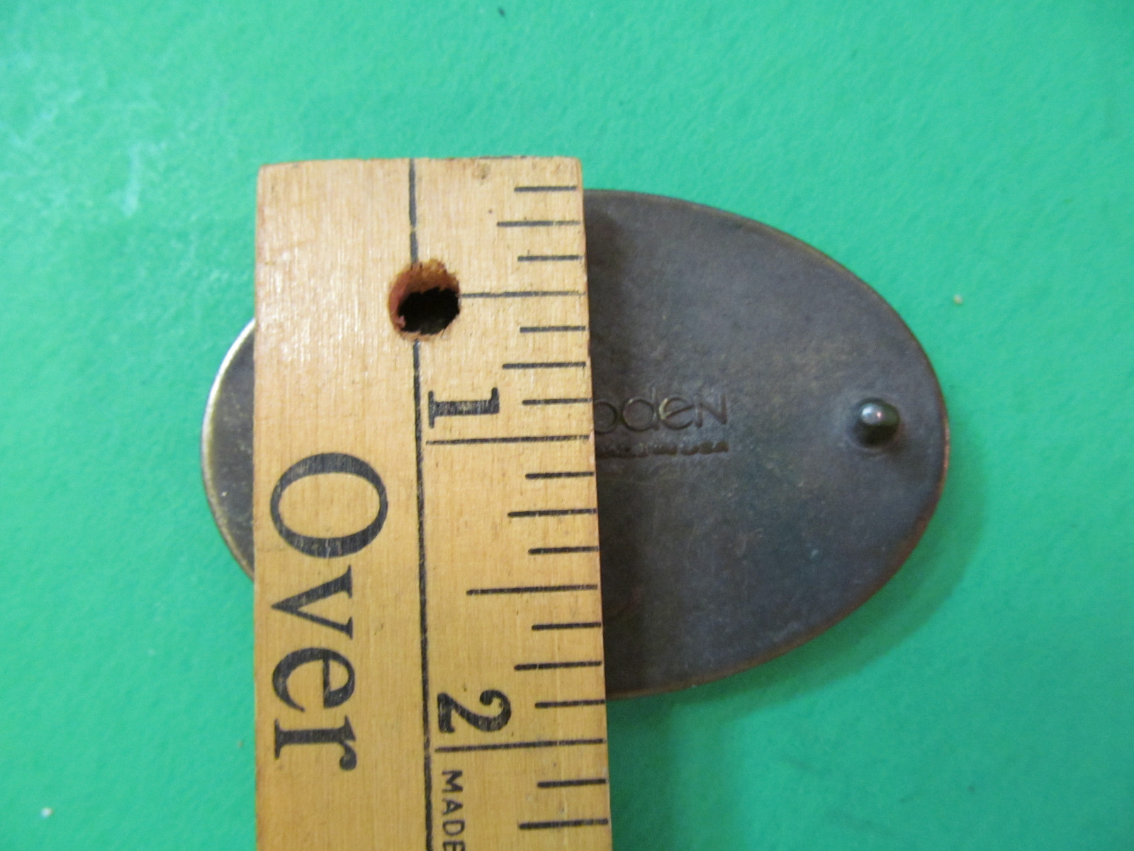 Vintage Oden Football Player Metal Belt Buckle Made In USA