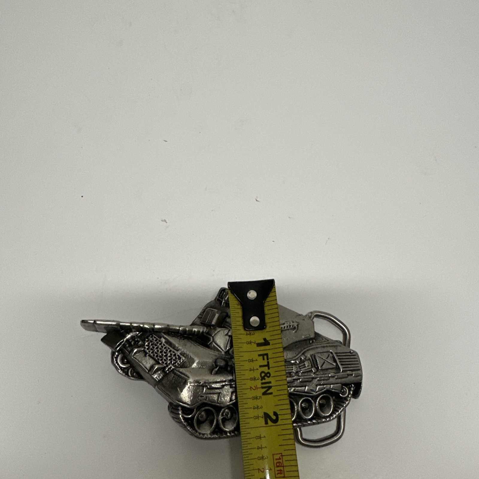 Vintage Tank Army Military Belt Buckle Brass Numbered 2102