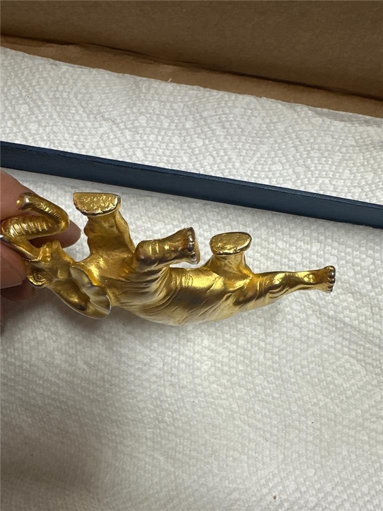 Vintage Golden Elephant Belt Buckle