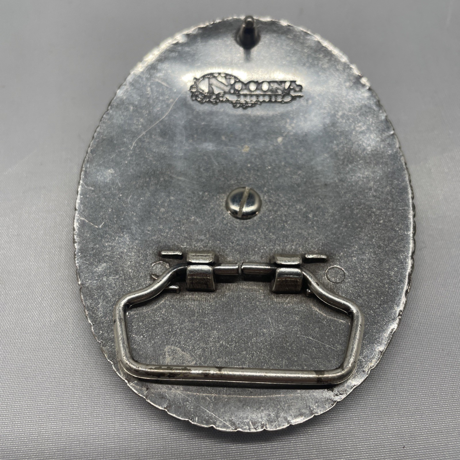 M&F Western Nocona Silver Star & Filigree Swirl Oval Belt Buckle