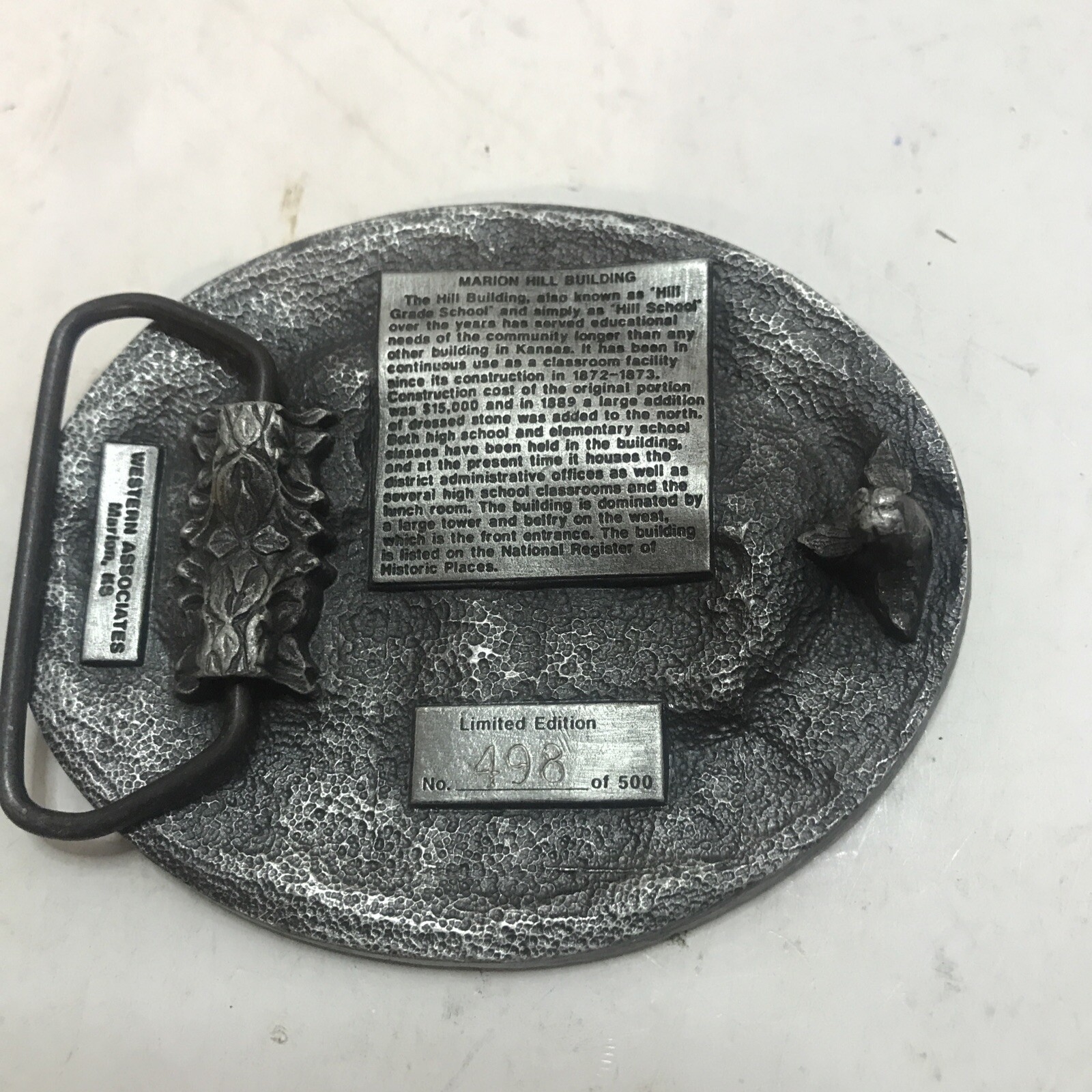 ￼￼MARION KANSAS BELT BUCKLE HILL SCHOOL BUILDING WESTERN ASSOCIATES 498 OF 500