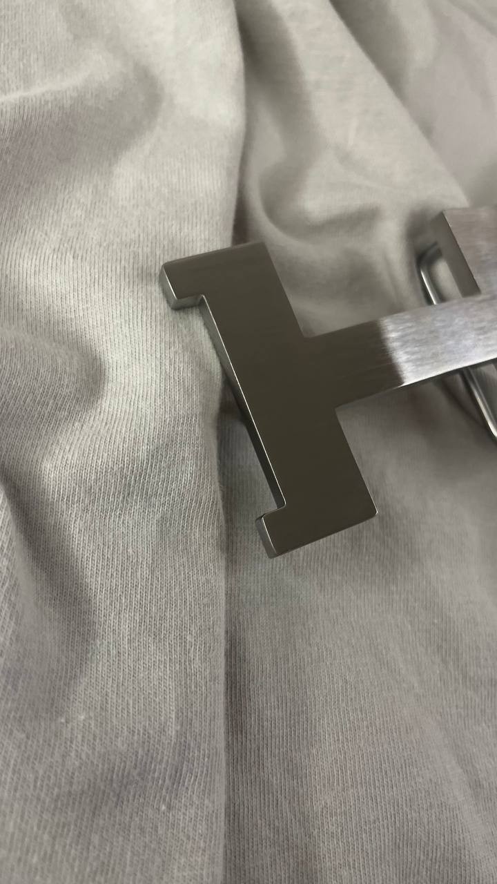 H 38-40mm 1.5` Belt Buckle Silver Tone H Replacement Buckle