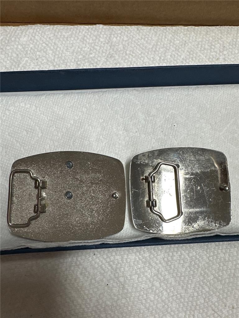 Vintage Unique Cross Belt Buckle Lot of Two