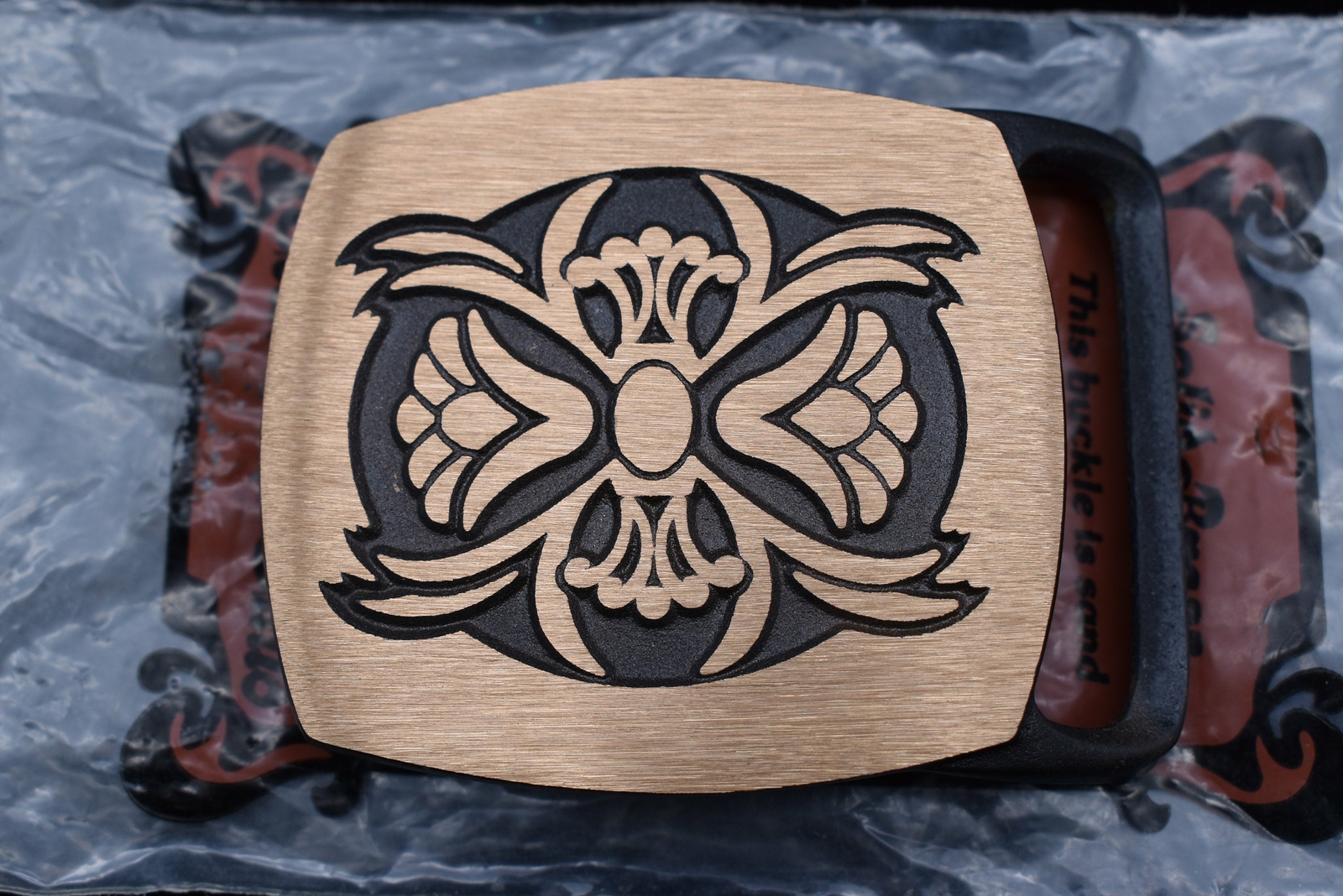 Tech Ether Guild « Narcissus » Vintage Solid Brass Belt Buckle