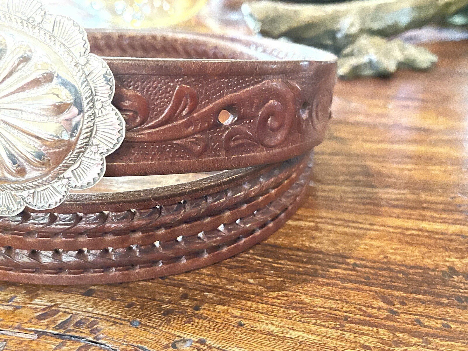 Navajo James Reid style Sterling Silver Turquoise Belt Buckle Set40-42-1.25🐂✅