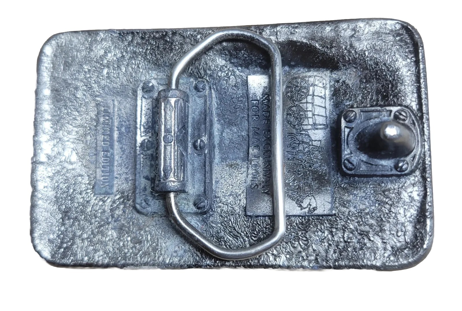3&Prime; Wide Pewter Belt Buckle Mac Pro Tools Limited Ed 3rd in Series fits 2&Prime; Belts