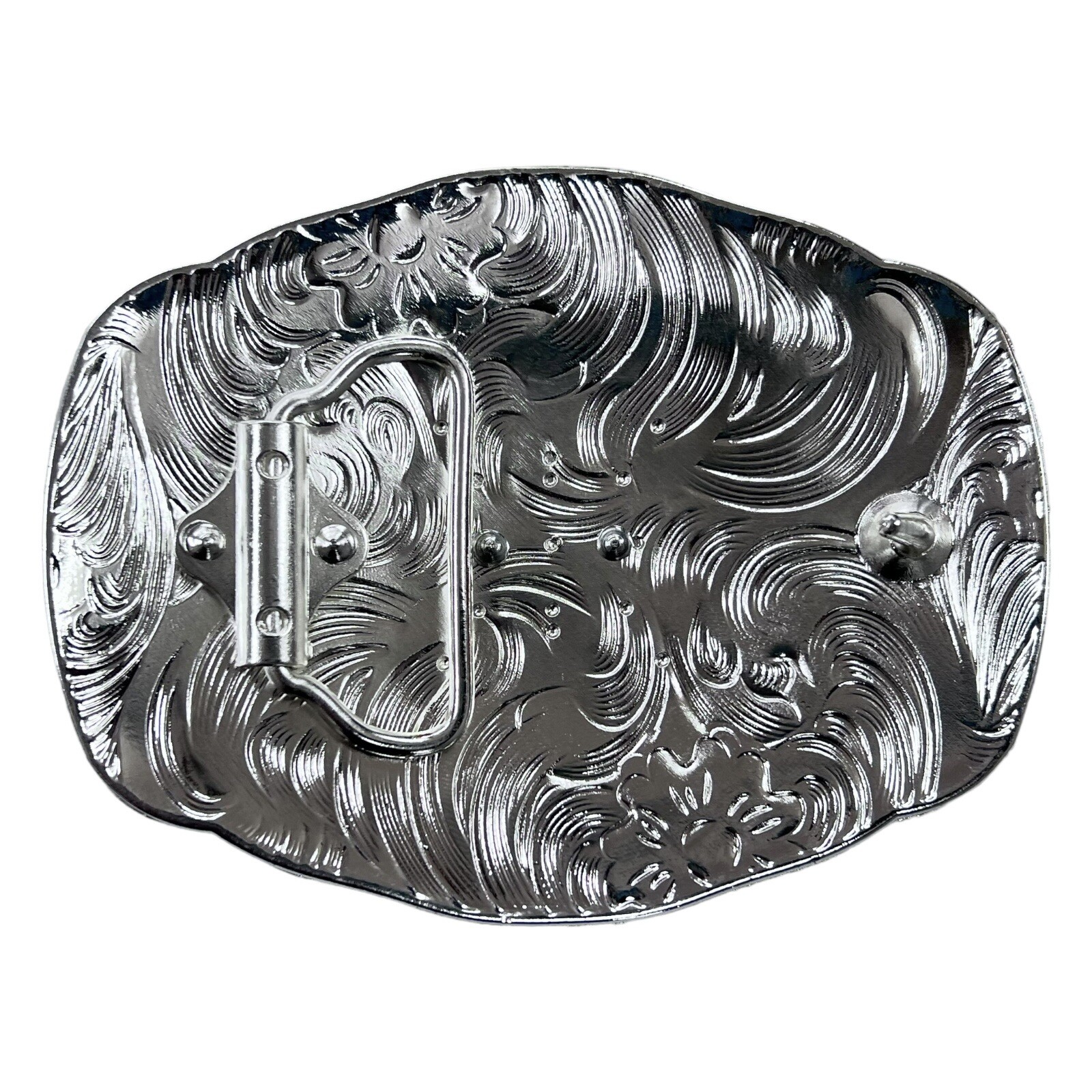 Horse Head Rodeo Belt Buckle Silver And Gold