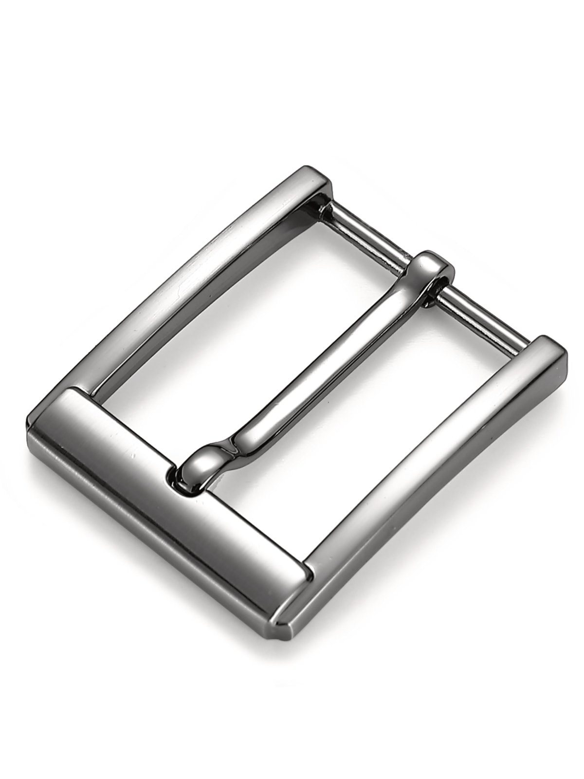 Premium Belt Buckle Men&rsquo;s 40mm Wide Silver Shiny – Belt Buckle for…