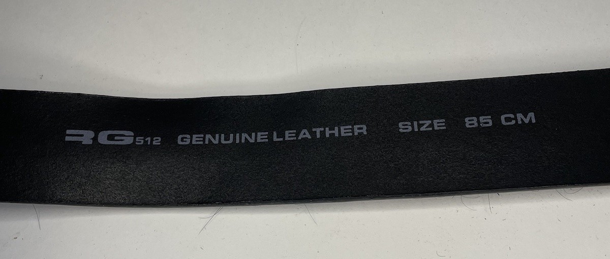 RG 512 NATURAL COW HIDE PEWTER BUCKLE “MAKE YOUR OWN DESTINY “ 85CM