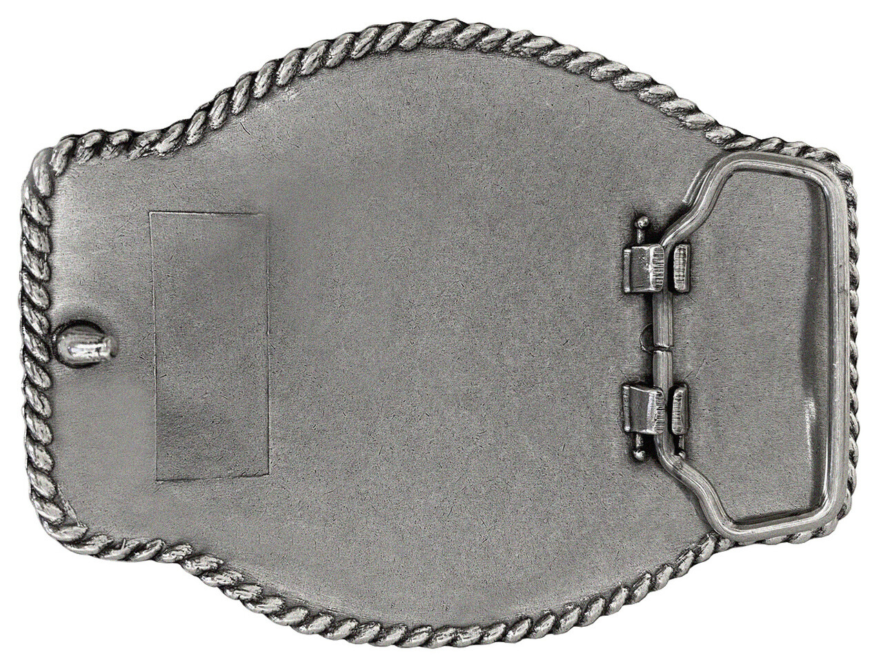 WESTERN ANTIQUE LONGHORN STEER COWBOY TROPHY ROPE EDGE BELT BUCKLE fits 1-1/2&Prime;