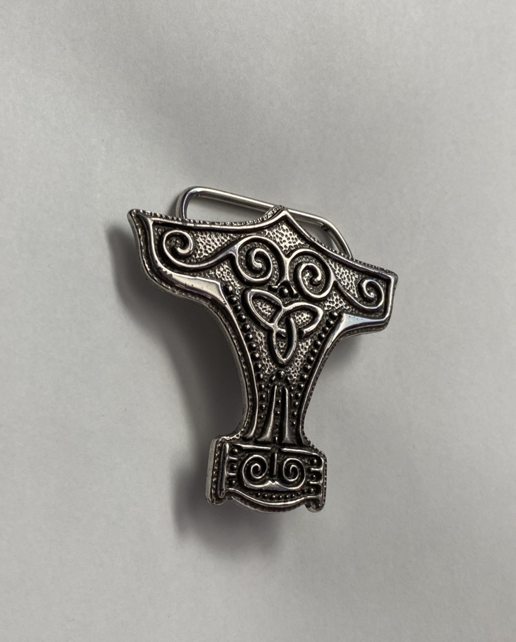 THORS HAMMER Silver Metal Belt Buckle Mjolnir Viking
