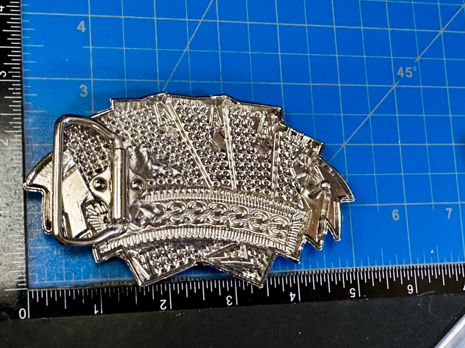 Four Aces Playing Card Game ALL SSSSSSSSSS! Casino Gambling Jeweled Belt Buckle