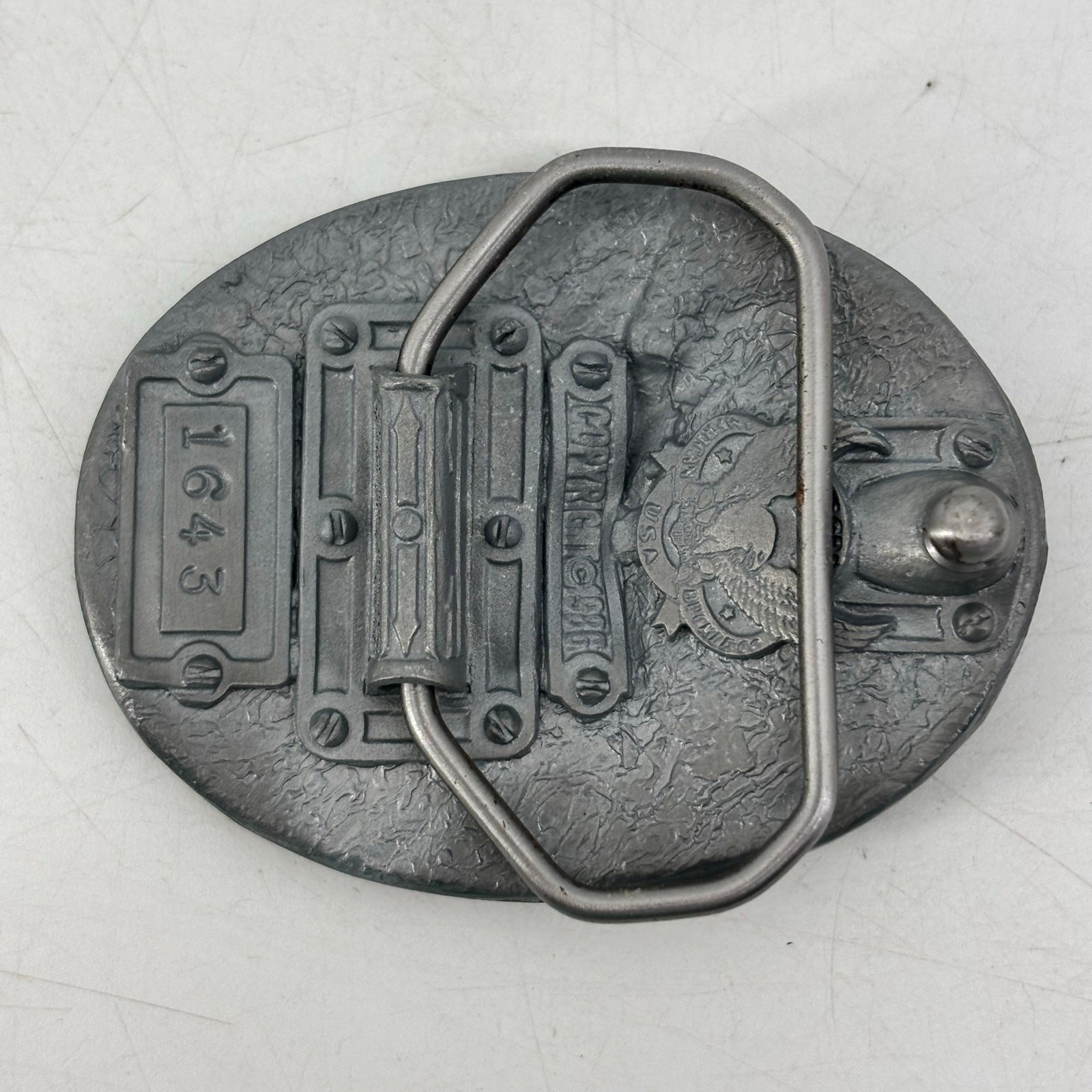 Great American Belt Buckle Jumping Deer Forest Woods Hunting