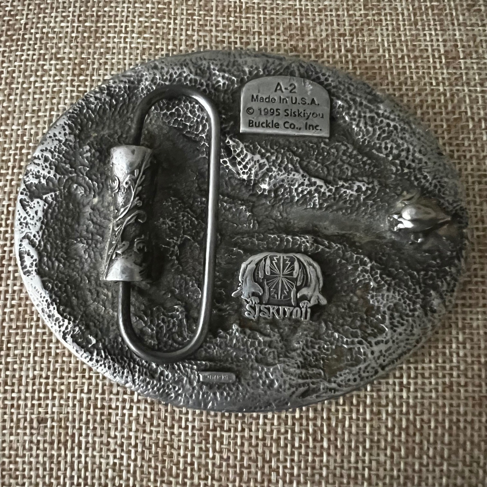 Siskiyou 1995 Flying Eagle Pewter Belt Buckle A-2 Made in USA Large Western