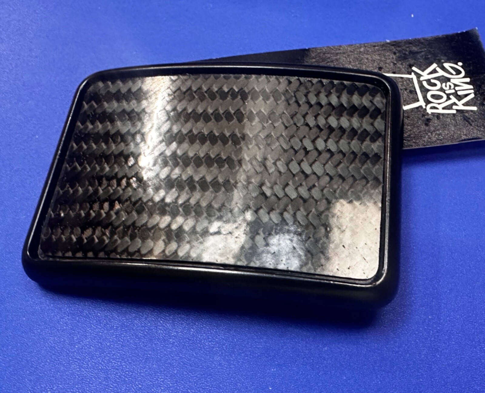 Rock Is King Zig Zag Black / Grey Nos Dress Replacement Belt Buckle In Box