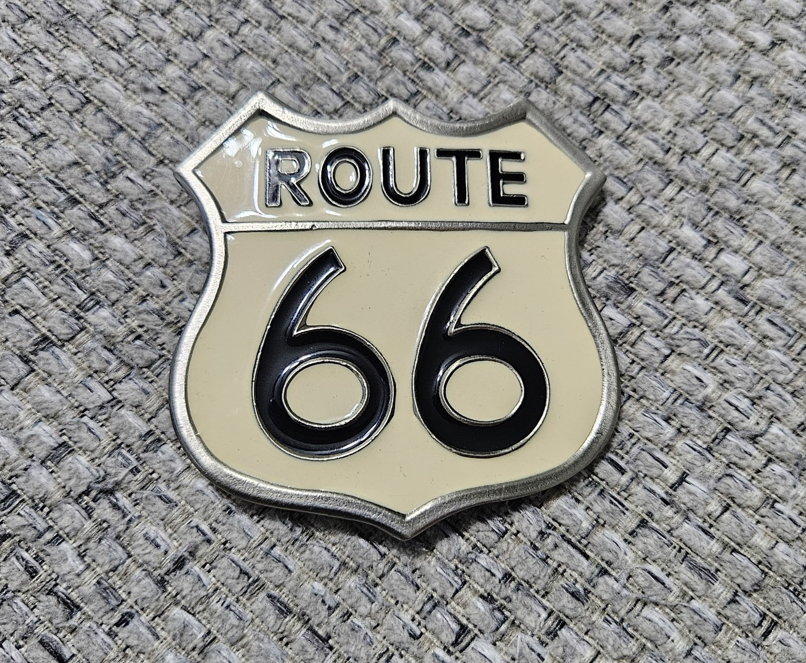 Vintage 1980s Route 66 Belt Buckle – Made In USA – Nice Condition