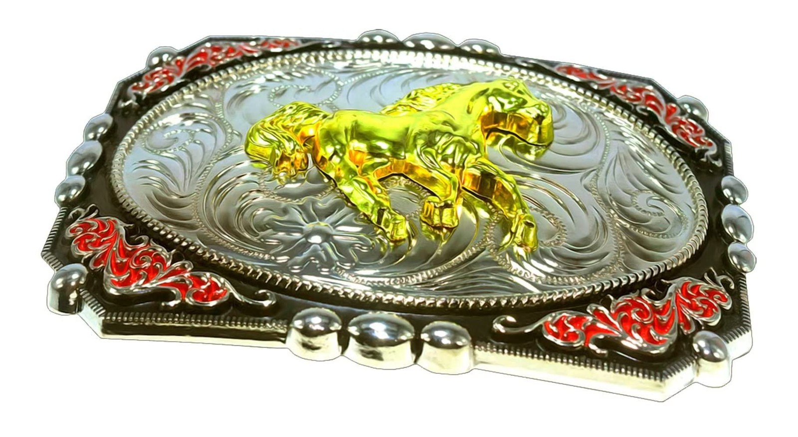 Religion Cross Cowboy Kneeling Prayer And Horse Design Belt Buckle