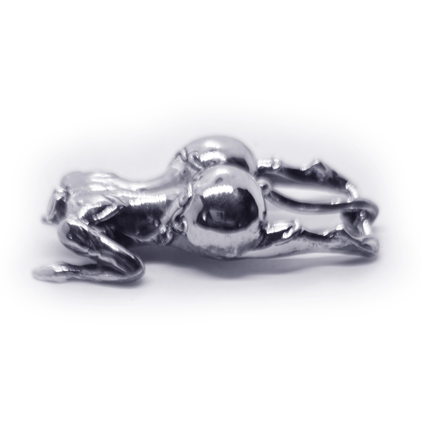 Woman Body Back Side Erotic Sterling Silver Belt Buckle