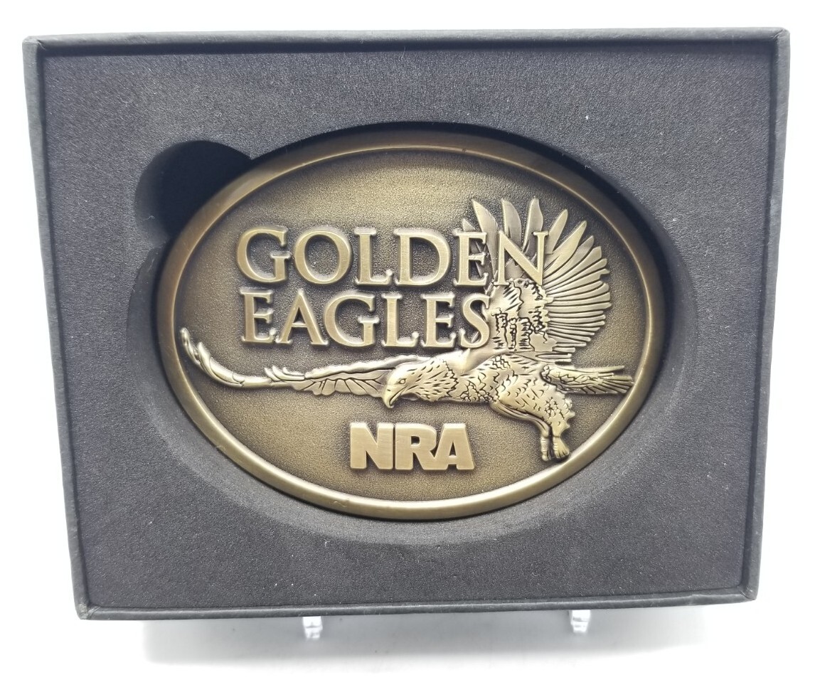 NRA 2013 Golden Eagles Limited Edition Belt Buckle With Box NEW No papers